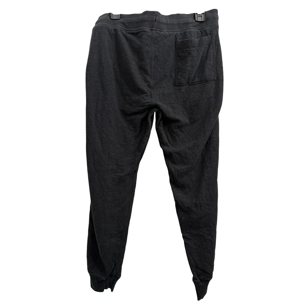 J.Crew Mens Knit Goods Jogger Sweatpants Black Medium AZ684 HO22 Drawstring
